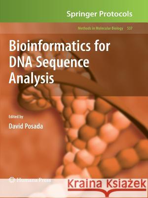 Bioinformatics for DNA Sequence Analysis David Posada 9781617378393 Humana Press