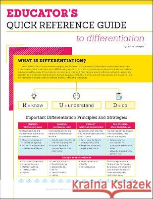 Educator's Quick Reference Guide to Differentiation Laurie Westphal 9781618217899