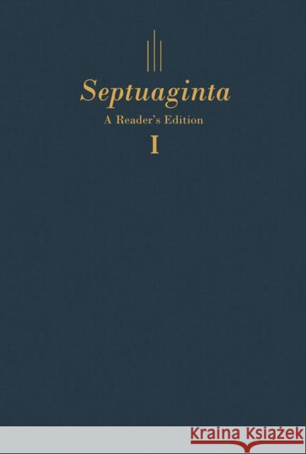 Septuaginta: A Readers Edition Hardcover  9781619708433 Hendrickson Publishers