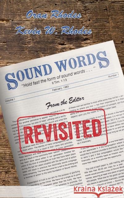 Sound Words Revisited Kevin W Rhodes, Oran Rhodes 9781620800072