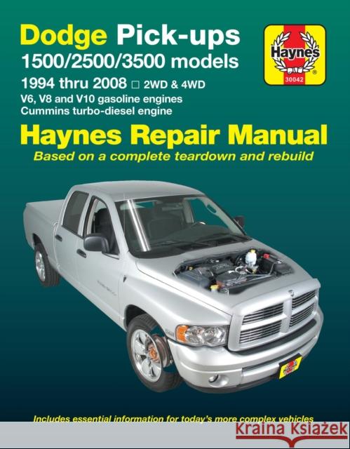 O/P HM Dodge Pick Ups 1500 2500 3500 1994-2008  9781620922873 Haynes Manuals Inc