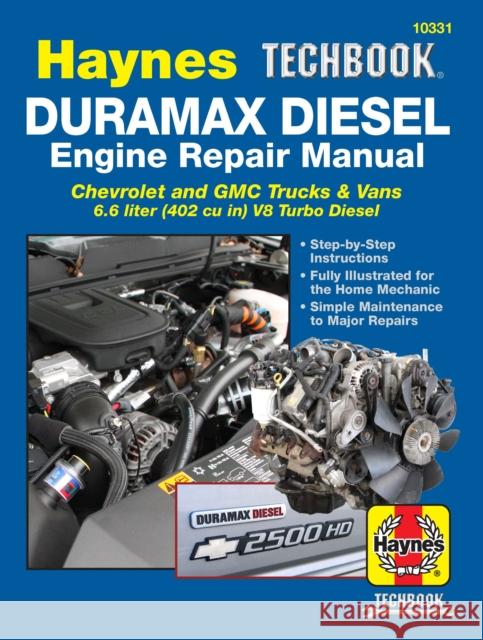 Duramax Diesel Engine (2001-2019) Haynes Publishing 9781620923849 Haynes Manuals Inc