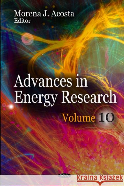 Advances in Energy Research: Volume 10 Morena J Acosta 9781621008385 Nova Science Publishers Inc