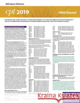 Erc-CPT 2019 Oms/Dental American Medical Association 9781622027934 American Medical Association Press