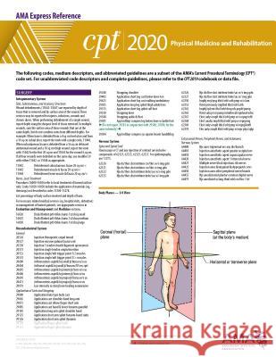 CPT 2020 Express Reference Coding Card: Physician Medicine and Rehabilitation American Medical Association 9781622029495 American Medical Association Press