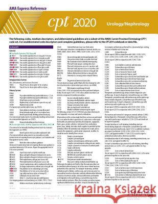 CPT 2020 Express Reference Coding Card: Urology/Nephrology American Medical Association 9781622029525