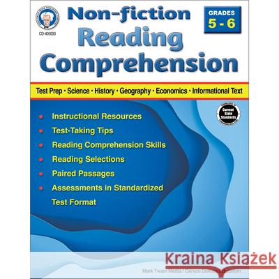 Nonfiction Reading Comprehension Workbook, Grades 5 - 6 Schyrlet Cameron 9781622239078 Mark Twain Media