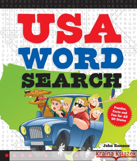 USA Word Search: Puzzles, Facts, and Fun for 50 States John Samson 9781623540173