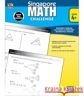 Singapore Math Challenge, Grades 4+ Singapore Asian Publishers 9781623990749 Frank Schaffer Publications