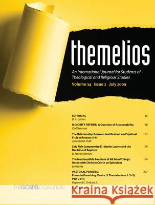 Themelios, Volume 34, Issue 2 D. A. Carson 9781625649485 Wipf & Stock Publishers