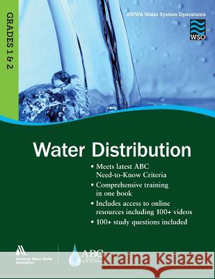 Water Distribution, Grades 1 & 2 Awwa 9781625761262 American Water Works Association