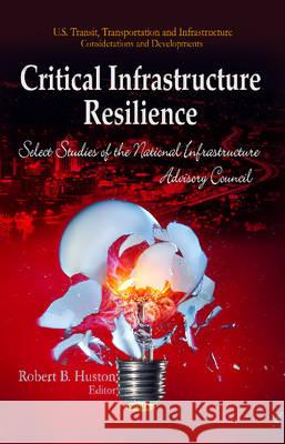 Critical Infrastructure Resilience: Select Studies of the National Infrastructure Advisory Council Robert B Huston Robert B, Huston 9781626189003 Nova Science Publishers Inc