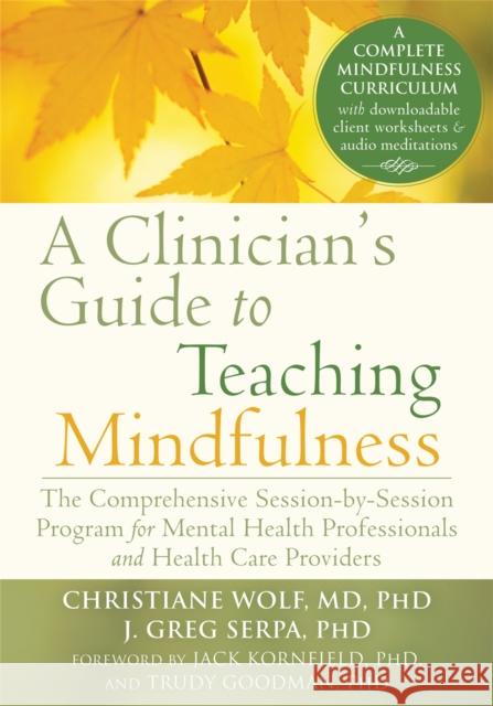 A Clinician's Guide to Teaching Mindfulness: The Comprehensive Session-By-Session Program for Mental Health Professionals and Health Care Providers Wolf, Christiane 9781626251397