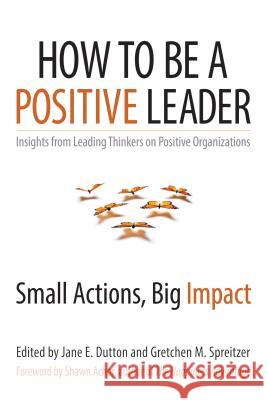 How to Be a Positive Leader: Small Actions, Big Impact Jane E. Dutton Gretchen Spreitzer 9781626560284