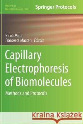 Capillary Electrophoresis of Biomolecules: Methods and Protocols Volpi, Nicola 9781627032957