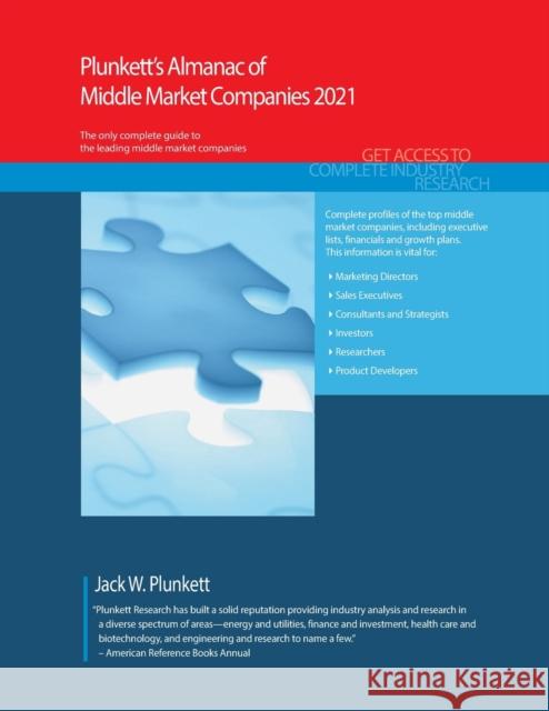Plunkett's Almanac of Middle Market Companies 2021: Middle Market Industry Market Research, Statistics, Trends and Leading Companies Jack W. Plunkett 9781628315783 Plunkett Research