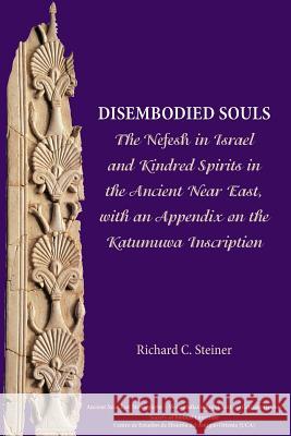 Disembodied Souls: The Nefesh in Israel and Kindred Spirits in the Ancient Near East, with an Appendix on the Katumuwa Inscription Richard C Steiner   9781628370768 SBL Press