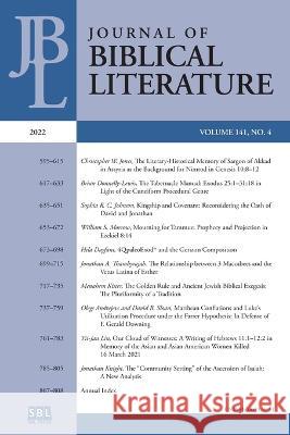 Journal of Biblical Literature 141.4 (2022) Susan E. Hylen 9781628373226 SBL Press