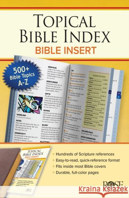 BOOK: Topical Bible Index Insert  9781628624267 Rose Publishing