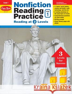 Nonfiction Reading Practice, Grade 1 Teacher Resource Evan-Moor Corporation 9781629383156 Evan-Moor Educational Publishers