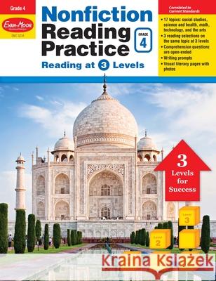 Nonfiction Reading Practice, Grade 4 Teacher Resource Evan-Moor Corporation 9781629383187 Evan-Moor Educational Publishers