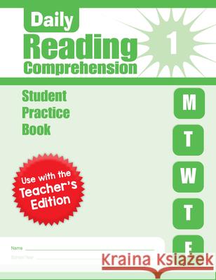 Daily Reading Comprehension, Grade 1 Student Edition Workbook Evan-Moor Corporation 9781629385099 Evan-Moor Educational Publishers