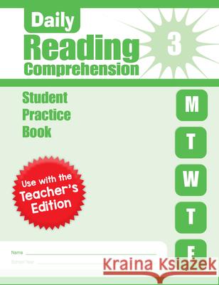 Daily Reading Comprehension, Grade 3 Student Edition Workbook Evan-Moor Corporation 9781629385136 Evan-Moor Educational Publishers