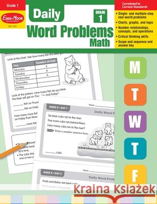 Daily Word Problems Math, Grade 1 Teacher Edition Evan-Moor Corporation 9781629385389 Evan-Moor Educational Publishers