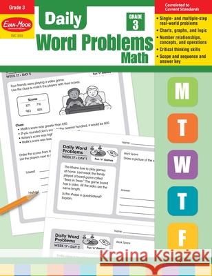 Daily Word Problems Math, Grade 3 Teacher Edition Evan-Moor Corporation 9781629388571 Evan-Moor Educational Publishers