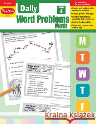 Daily Word Problems Math, Grade 4 Teacher Edition Evan-Moor Corporation 9781629388588 Evan-Moor Educational Publishers