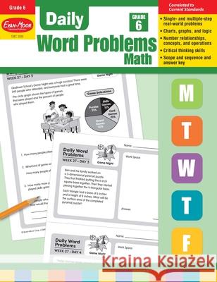 Daily Word Problems Math, Grade 6 Teacher Edition Evan-Moor Corporation 9781629388601 Evan-Moor Educational Publishers