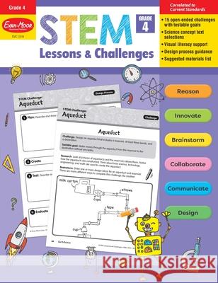 Stem Lessons and Challenges, Grade 4 Teacher Resource Evan-Moor Corporation 9781629388649 Evan-Moor Educational Publishers