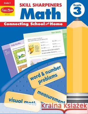 Skill Sharpeners: Math, Grade 3 Workbook Evan-Moor Corporation 9781629389882 Evan-Moor Educational Publishers