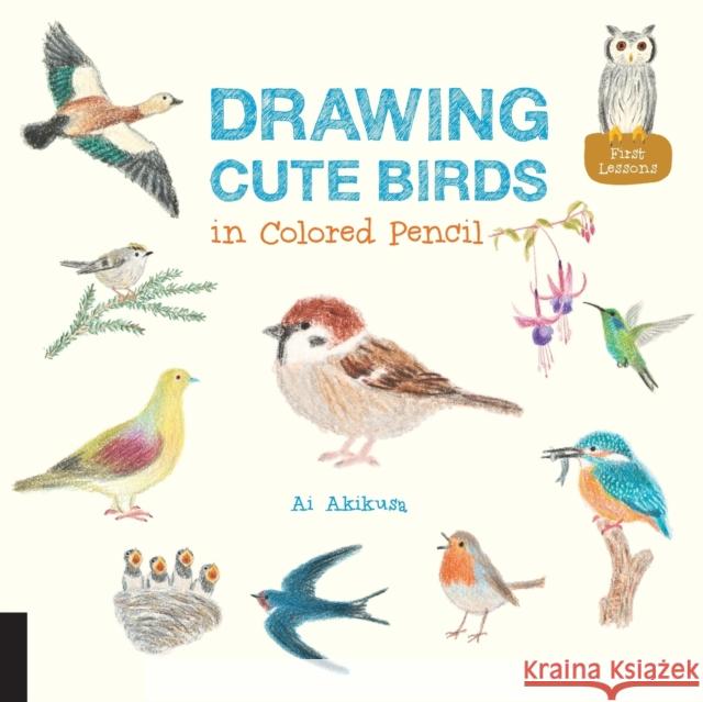 Drawing Cute Birds in Colored Pencil Ai Akikusa 9781631592652 Quarry Books