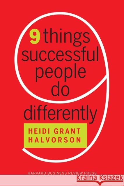 Nine Things Successful People Do Differently  9781633694132 Harvard Business School Press