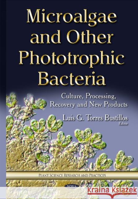 Microalgae & Other Phototrophic Bacteria: Culture, Processing, Recovery & New Products Luis G Torres Bustillos 9781634820783 Nova Science Publishers Inc
