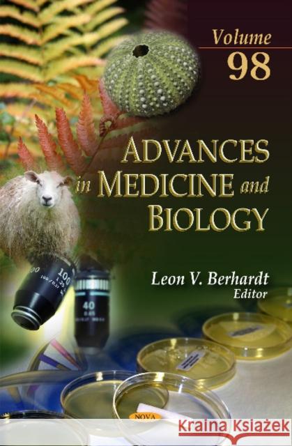 Advances in Medicine & Biology: Volume 98 Leon V Berhardt 9781634849395 Nova Science Publishers Inc