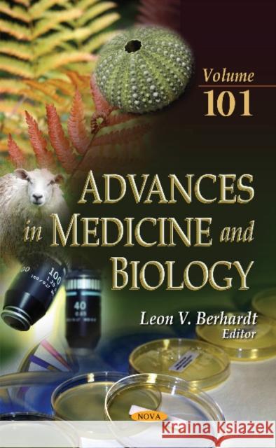 Advances in Medicine & Biology: Volume 101 Leon V Berhardt 9781634854658 Nova Science Publishers Inc