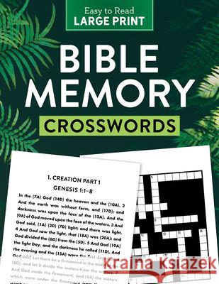 Bible Memory Crosswords Large Print Compiled by Barbour Staff 9781636091051 Barbour Publishing