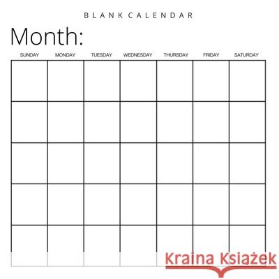 Blank Calendar: White Background, Undated Planner for Organizing, Tasks, Goals, Scheduling, DIY Calendar Book Llama Bird Press 9781636570457 Llama Bird Press