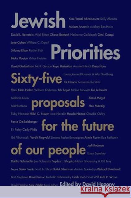 Jewish Priorities: Sixty-Five Proposals for the Future of Our People  9781637587447 Permuted Press