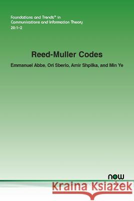 Reed-Muller Codes Emmanuel Abbe Ori Sberlo Amir Shpilka 9781638281443