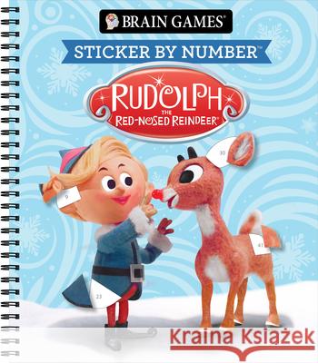 Brain Games - Sticker by Number: Rudolph the Red-Nosed Reindeer Publications International Ltd           New Seasons                              Brain Games 9781639388264 Publications International, Ltd.