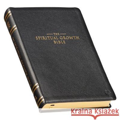 The Spiritual Growth Bible, Study Bible, NLT - New Living Translation Holy Bible, Premium Full Grain Leather, Black Christianart Gifts 9781639521265 Christian Art Gifts