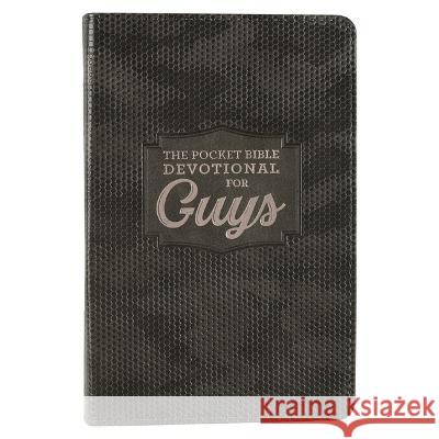 Pocket Bible Devotional for Guys Faux Leather Christianart Gifts 9781639521371 Christian Art Gifts