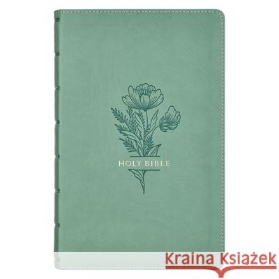 KJV Bible Giant Print Standard-Size Faux Leather, Teal Christian Art Gifts 9781639529865 Christian Art Publishers