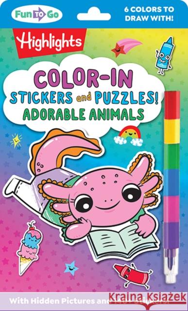 Color-In Stickers and Puzzles! Adorable Animals  9781639622894 Highlights Press