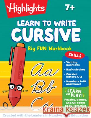 Let's Practice Cursive Highlights 9781639624546 Highlights Learning