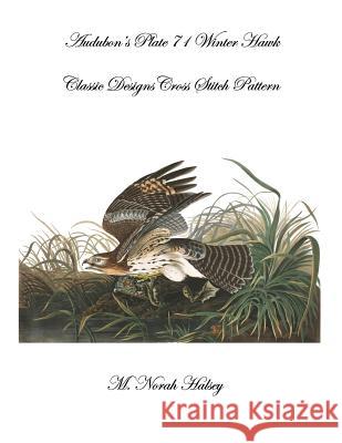 Audubon's Plate 71 Winter Hawk: Classic Designs Cross Stitch Pattern M. Norah Halsey 9781640041677 Silver City Publications & Training, L.L.C.