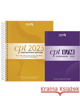 CPT Professional 2023 and E/M Companion 2023 Bundle American Medical Association 9781640162136 American Medical Association Press